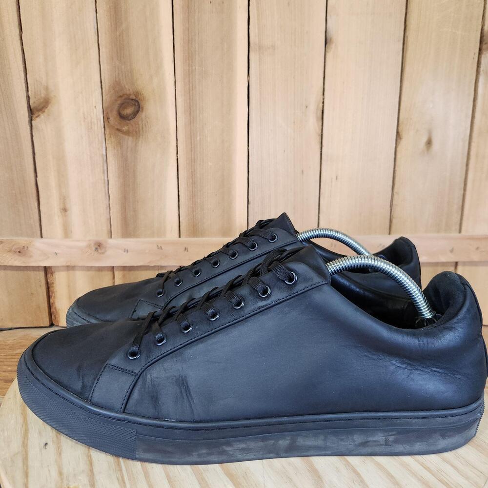 Thursday Premier Shoes Mens 13.5 Black Leather Casual Low Top Sneakers Comfort